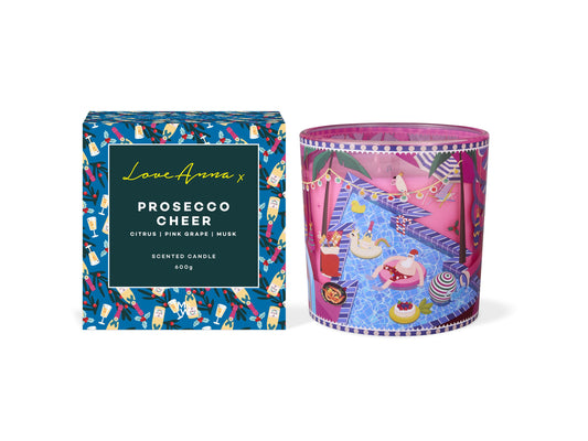 Festive down under fragrance candle 600g Prosecco cheer GB