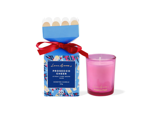 Festive down under fragrance candle 50g Prosecco cheer GB
