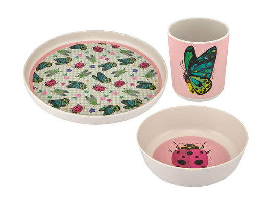 Pete Cromer melamine 3pce kids dinnerset