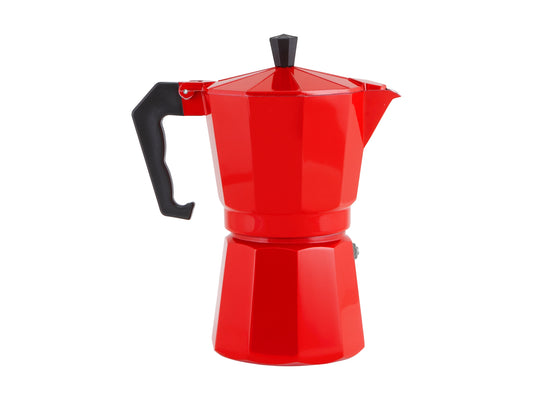 Traditional Stovetop Espresso Maker 6 cup Red