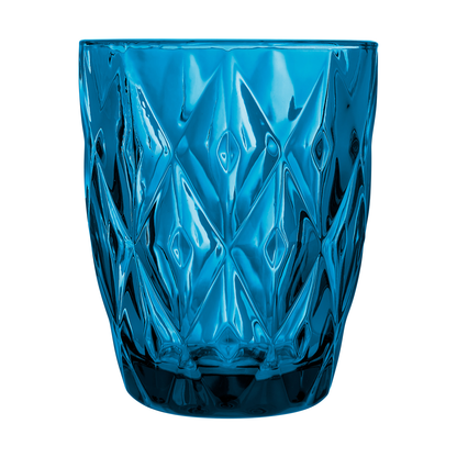Deanna Double Old Fashion Glass Blue 4pce