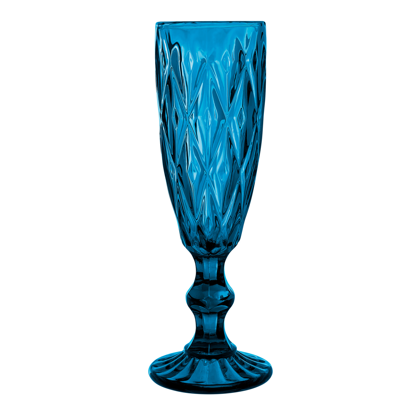 Deanna Champagne Flute Blue 4pce