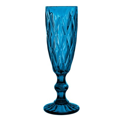 Deanna Champagne Flute Blue 4pce