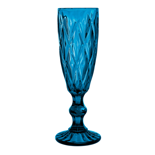 Deanna Champagne Flute Blue 4pce