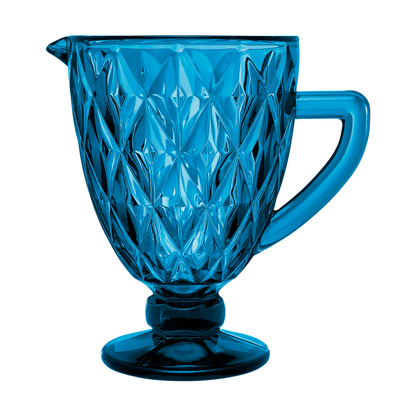 Deanna Glass Jug Blue 1.1Ltr