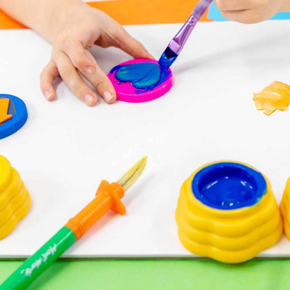Kids Finger Paint with Stamps - 4 Colours