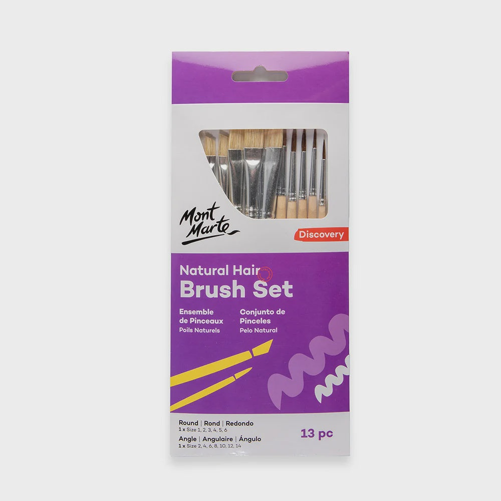 Natural hair combo brush set 13pce