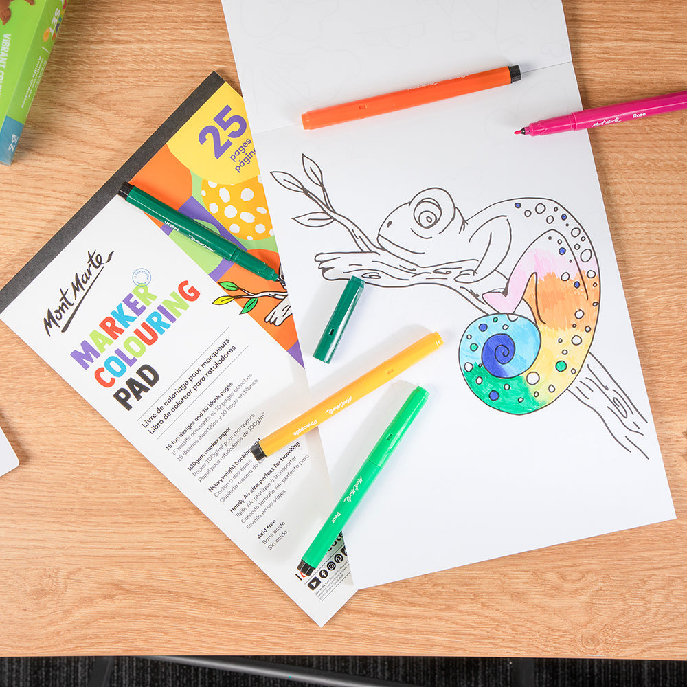 Marker colouring pad A4 25 pages