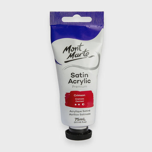 Satin Acrylic 75ml Crimson