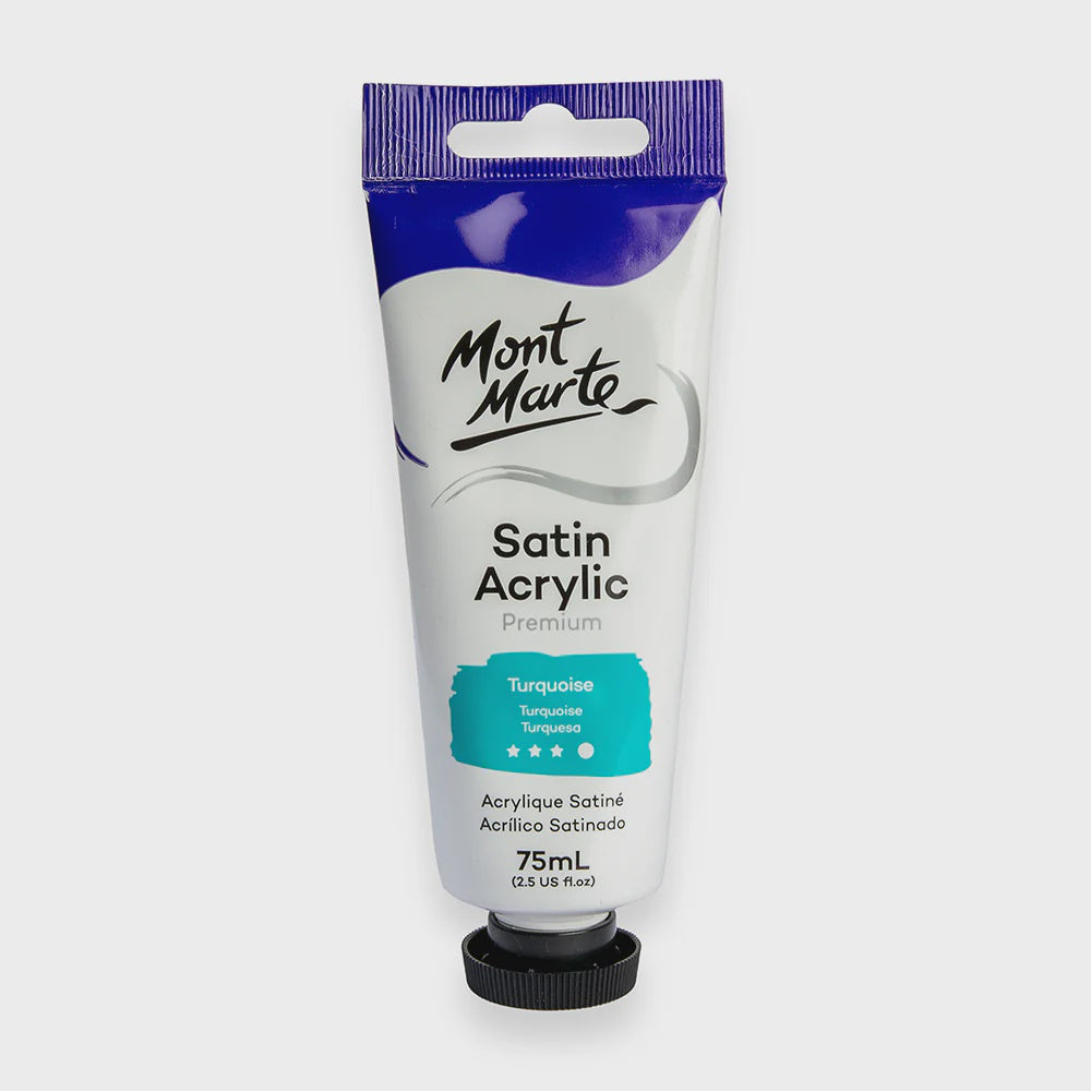 Satin Acrylic 75ml Turquoise
