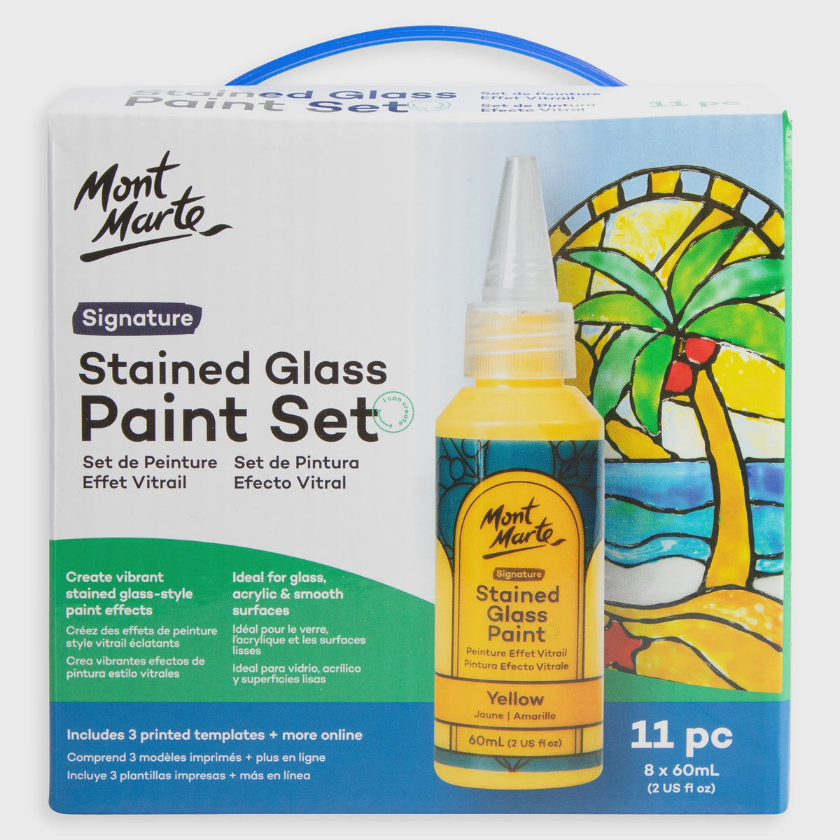 Stained glass paint set 11pce