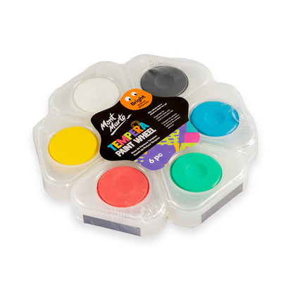 Tempera Paint Wheel Bright 6pce