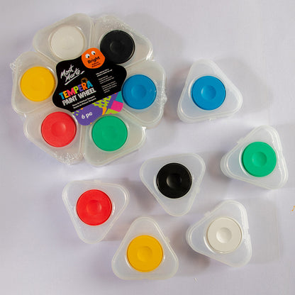 Tempera Paint Wheel Bright 6pce