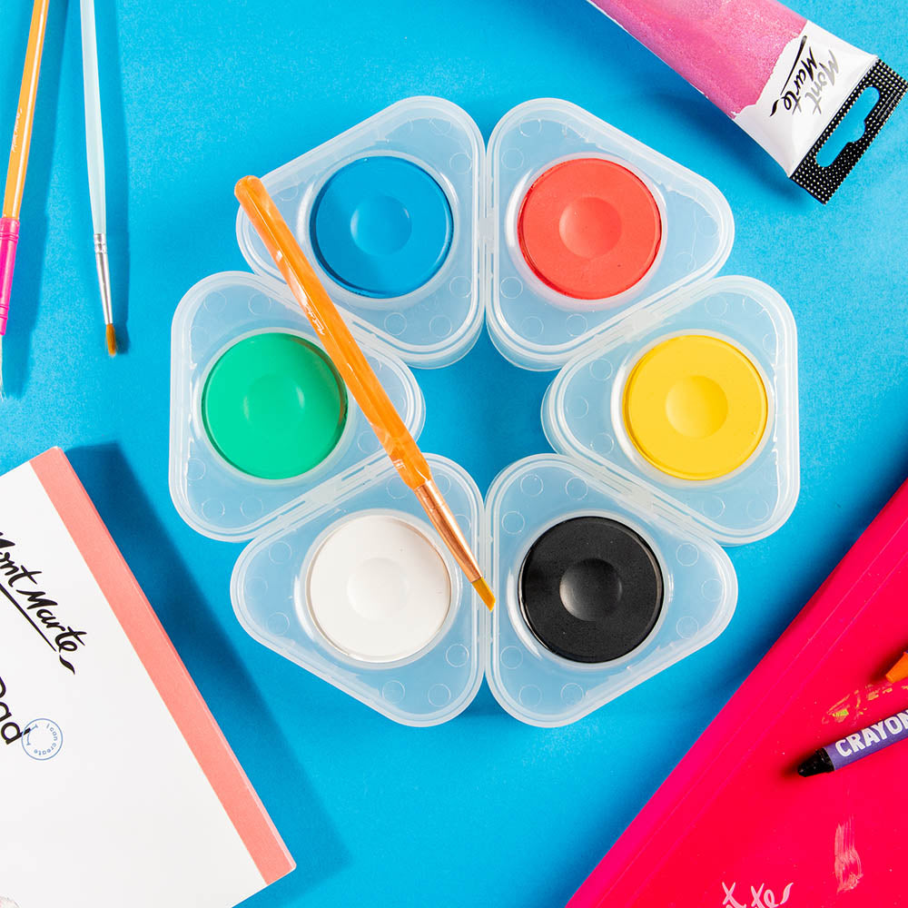 Tempera Paint Wheel Bright 6pce