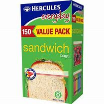 Hercules sandwich bags resealable 16.5cm