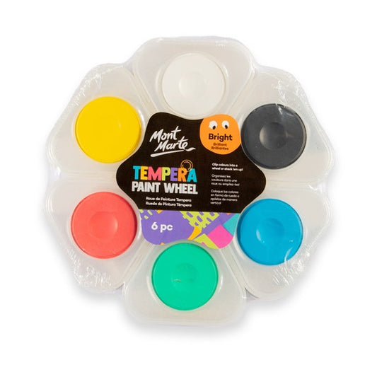 Tempera Paint Wheel Bright 6pce