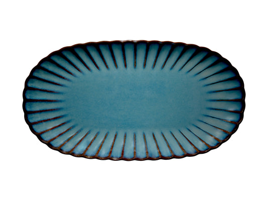 Casa domani solare oval platter azure 33x18cm