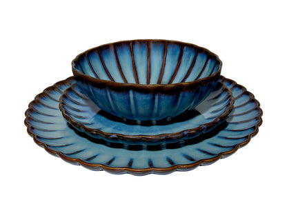 Casa domani solare 12pc dinner set azure gift boxed
