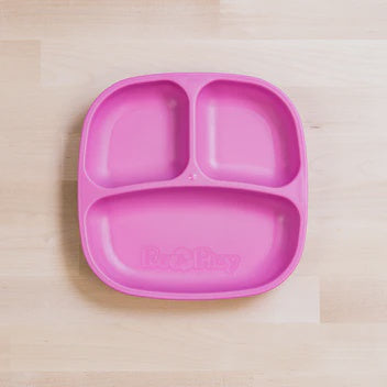 Divided plate bright pink