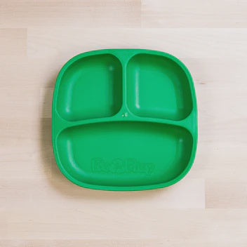 Divided plate kelly green