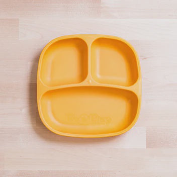 Divided plate sunny yellow