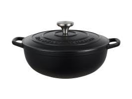 Cast Iron Round casserole Black 26cm/4L gift boxed