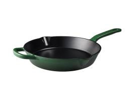 Cast Iron frypan English racing green 26cm gift boxed