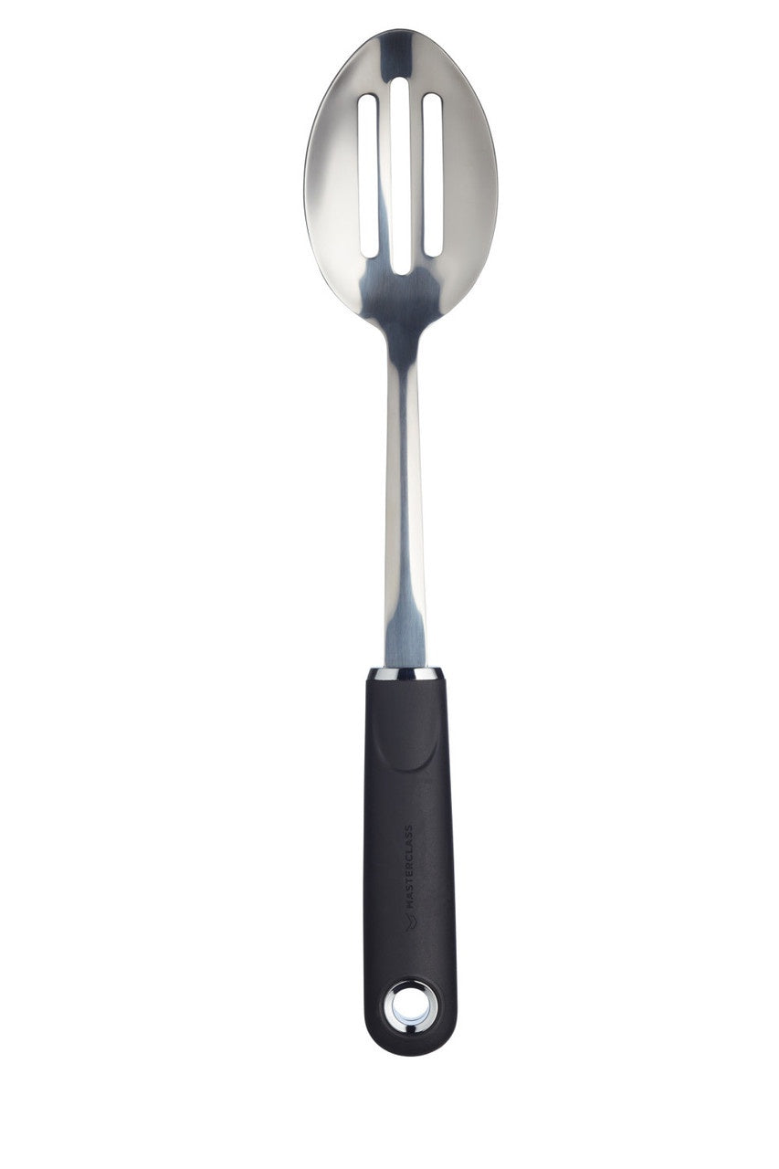 Soft grip slotted spoon s/s