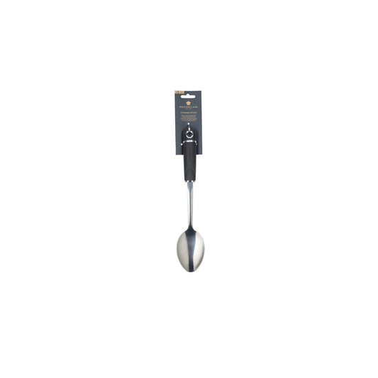 Soft grip solid cooking spoon s/s