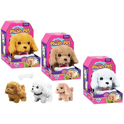 Plush [et dog with bone