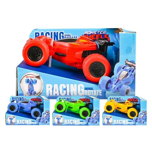 Dinosaur rotating stunt car