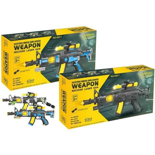 Laser machine gun w/strap 2pce