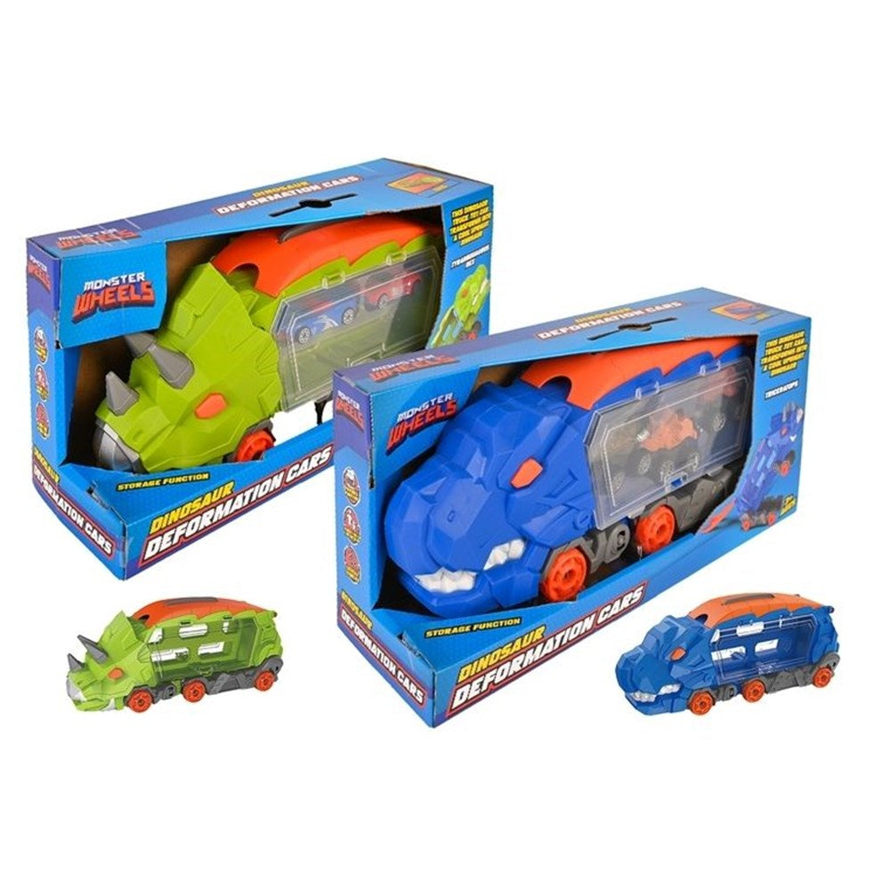 5pc Dino Monster Truck carrier w/4 cars
