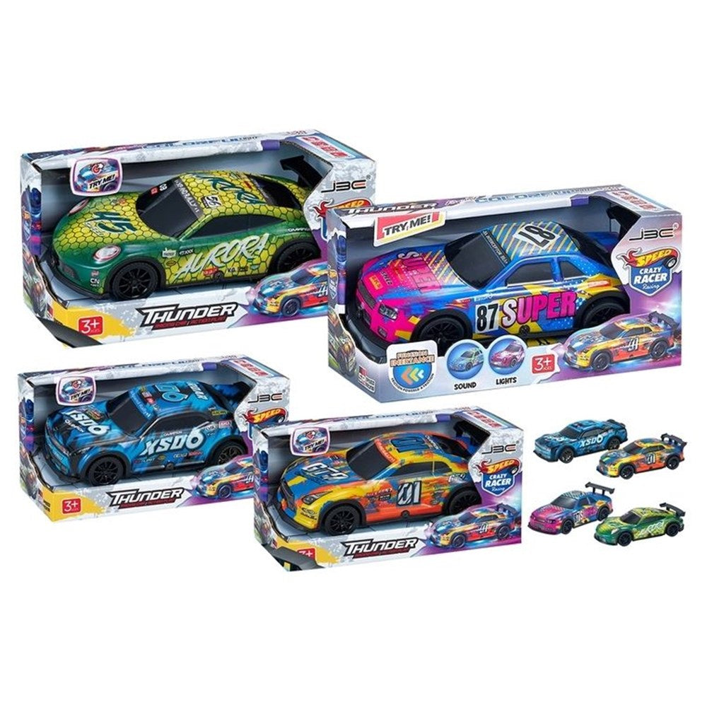 Friction car small w/light & sound