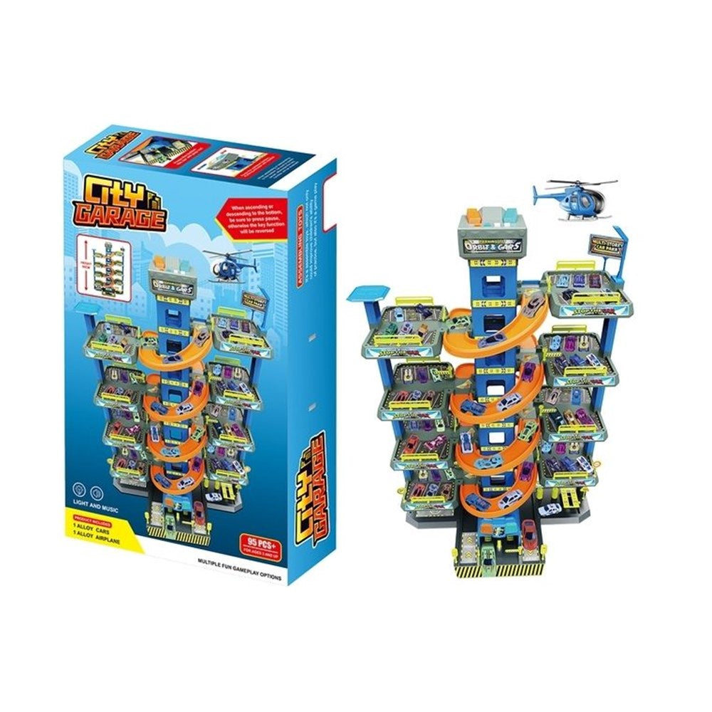 75pc Large parking track playset light & sound
