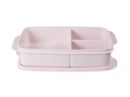 Divided rectangle lunch box 1L pink