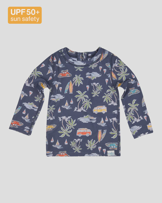 Rashie L/S Half Zip Surf Twilight Sz2