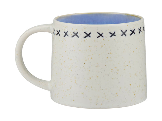 Indigo blue mug 330ml cross