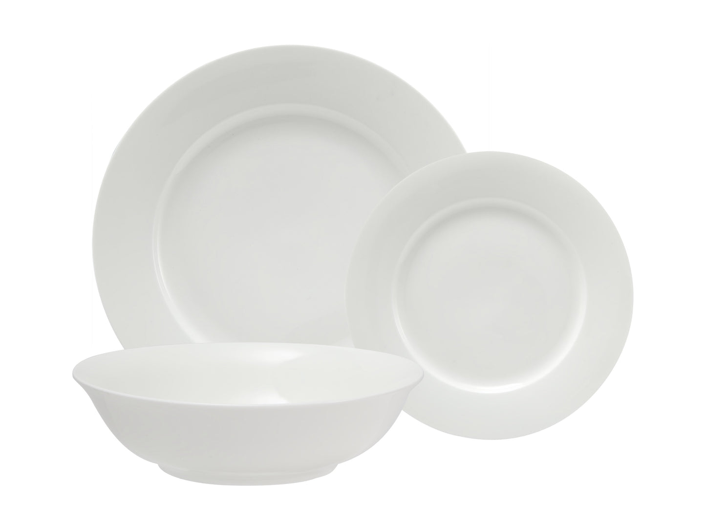 Maxwell & Williams White Basics European Rim Dinner Set 18pce