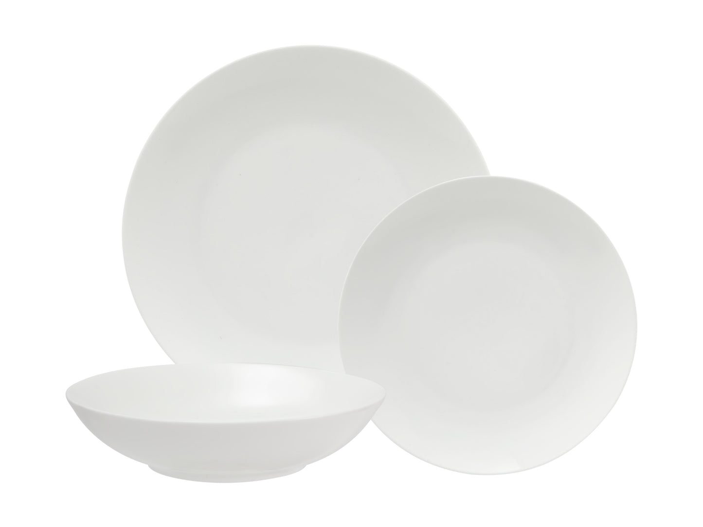 White Basics Tribeca Coupe Dinner Set 12pc