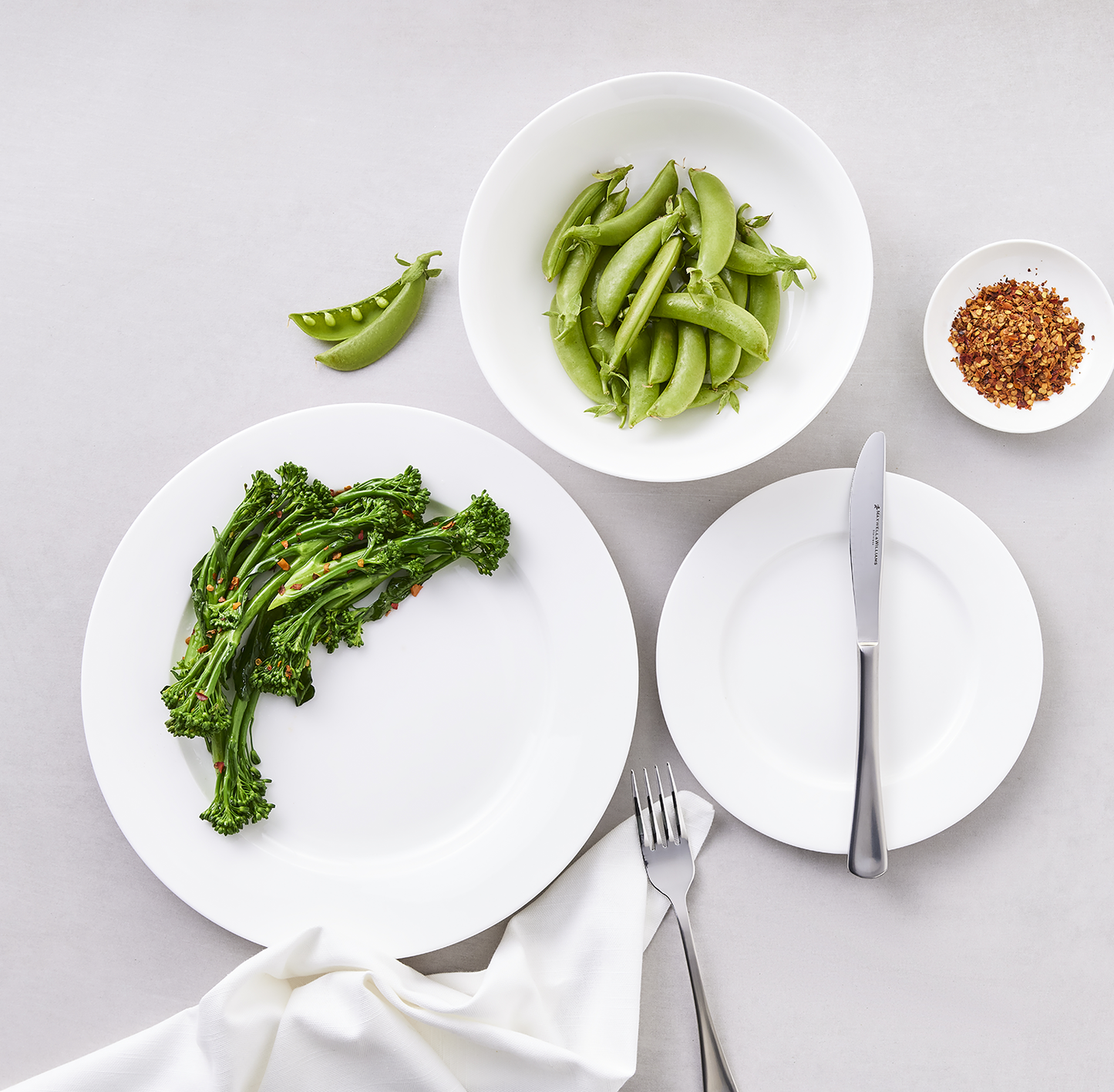 White Basics European Rim Dinner Set 12pce