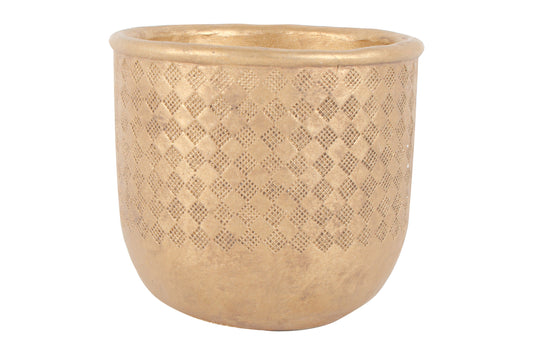 Minnie embossed cement pot 18x16cm