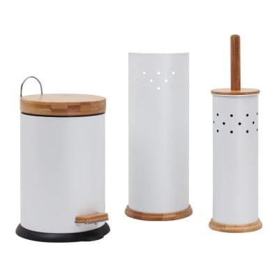 Eco basics 3 in 1 bathroom set white