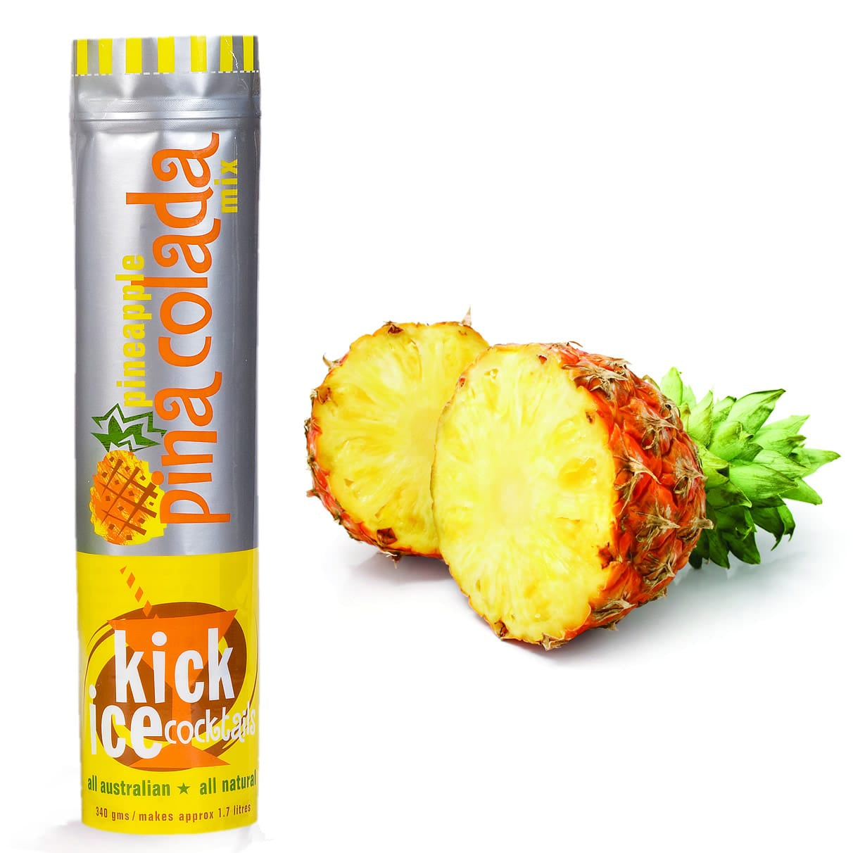 Kick Ice Pineapple Piña Colada Cocktail Mix 340gm