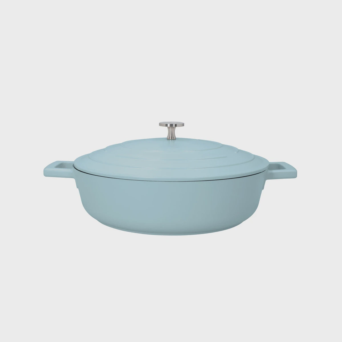 Cast Aluminium Shallow Casserole Dish 4L/28cm Blue