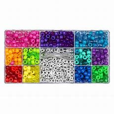 Bead kit 1000pk pony & alphabet with string & clasps