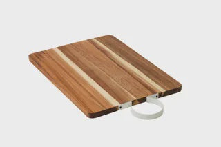 Anello acacia rect board 20x36cm ivory