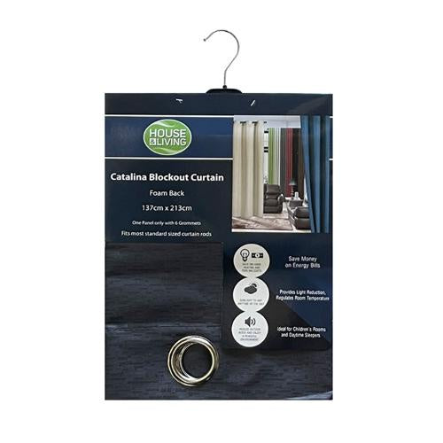 Curtain full block Catalina Charcoal