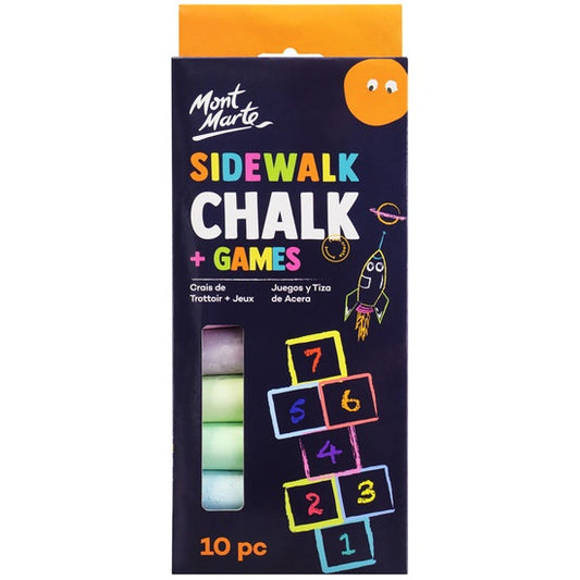 Mont Marte Sidewalk Chalk & Games 10pc