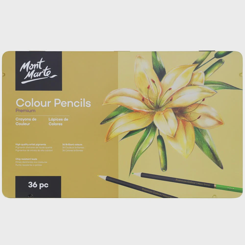 Colour pencils tin 36pce